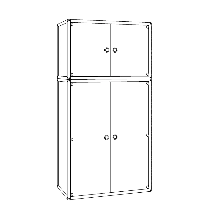 Die beiden Container lassen ideal kombinieren. FLÖTOTTO - 8470 Container mit Doppeltür