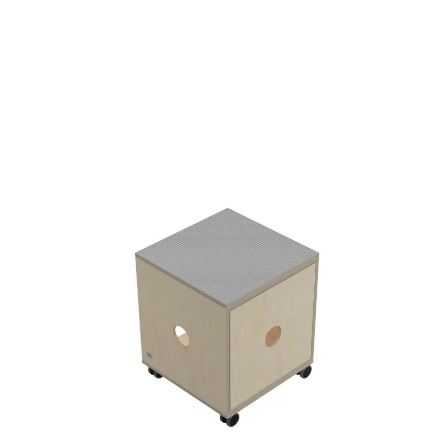 ACTIVE BOX 1 s ACTIVE zásuvkovou deskou na ACTIVE pojízdném podstavci FLÖTOTTO - ACTIVE Rolluntersätze